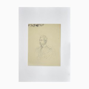 Ernest Rouart, Portrait of Man, Pencil Drawing, Late 19th century