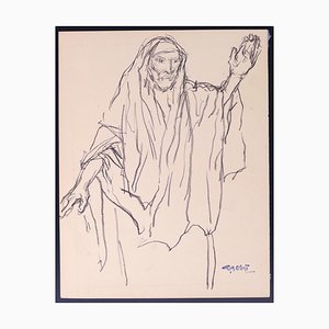 Georges Gobo, Man Freehand, Drawing, Early 20th Century