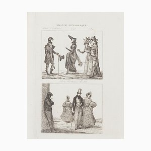 Lithographie Originale - Paris Costumes - Lithographie Originale - 19ème Siècle