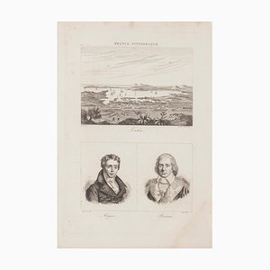 Retratos y paisaje - Litografía - Siglo XIX