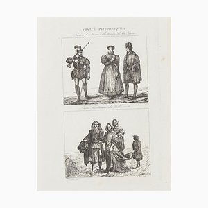 Paris Costumes - Lithograph - 19th-Century