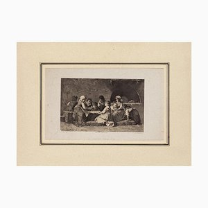Francesco Peluso, Das Spiel der Gans, Lithographie, frühes 20. Jahrhundert