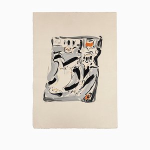 Unknown - Composition - Original Tempera on Paper by Mario Martini - 1970