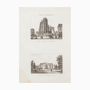 Unknown - French Castle - Original Etching - 19th Century