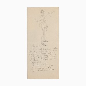 Desconocido, Artist Out para A Walk, Drawing, Mid-20th Century