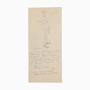 Unknown, Artist Out pour A Walk, Drawing, Mid-20thth Century