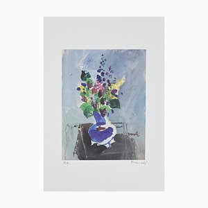 Marcello Avenali - Vase of Flowers - Original Lithograph - 1950