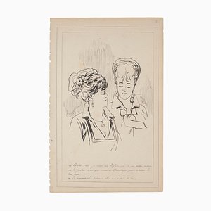 Inconnu - Figurines - Encre sur Papier Après Gh De Beaumont - Début 20ème Siècle