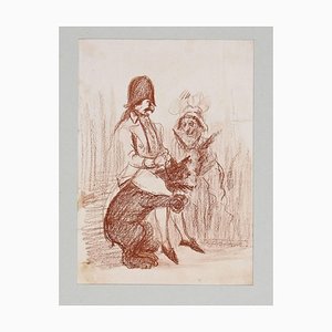 Satirical Scene - Lithografie - 1880er