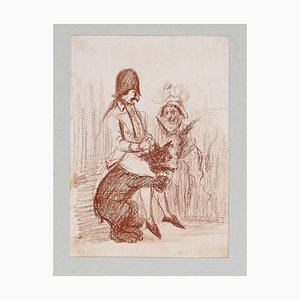Scène Satirique - Lithographie - 1880s