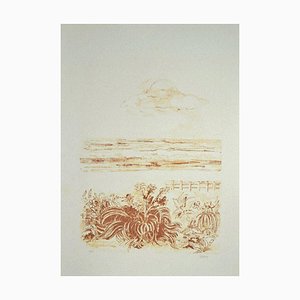 Lithographie de Sandro Sanna - the Sea - Original - 1969