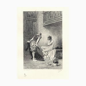 Lámpara Emile Boilvin - La Dame Fouettée - Aguafuerte - 1882