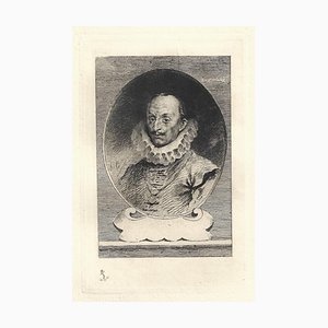 Emile Boilvin - Porträt von Brantôme - Original Radierung - 1882