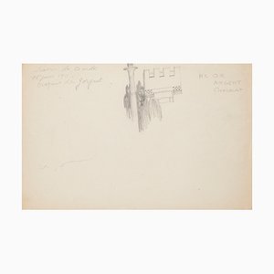 Auguste François-Marie Gorguet - Castel - Crayon Original sur Papier - Début 20ème Siècle