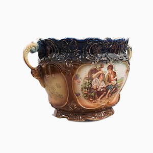 Antike edwardianische dekorative englische Keramikschale oder Pflanzer, 1910er
