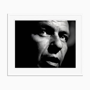 Frank Sinatra Archival Giclee Print Framed in White by Allan Ballard