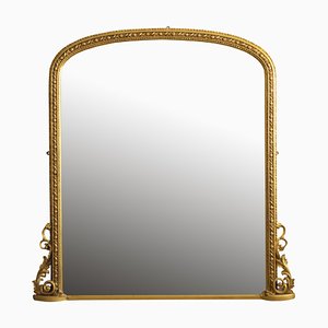 Large Gilt Overmantle Mirror, 1800s