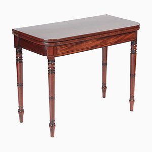 Table de Jeux George III Antique en Acajou