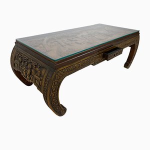 Chinese Hand-Carved Coffee Table, 1930s