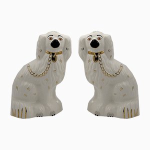 Mid-Century Staffordshire Keramik Spaniel Mantel Hunde 1378-4 von Beswick England, 1960er, 2er Set