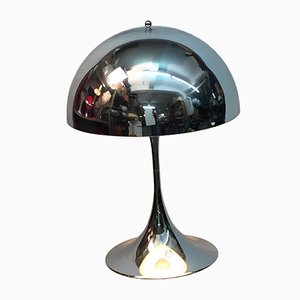 Large Danish Chrome Panthella Table Lamp by Verner Panton for Louis Poulsen, 1970s