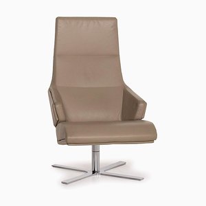 Olive Green & Brown Leather Armchair from Ligne Roset