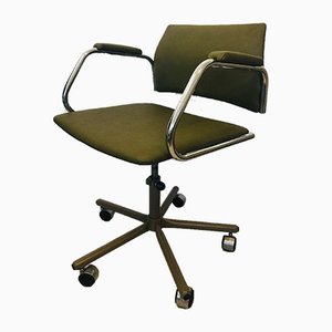 Silla de oficina de olivo de Kovona, años 70