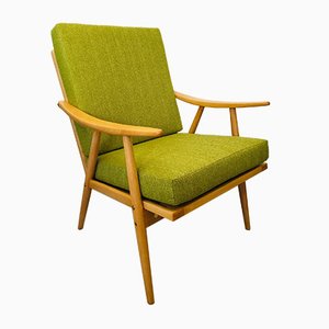 Green Boomerang Armchair from TON, 1960s