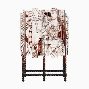 Cabinet with Hand-Painted Tiles