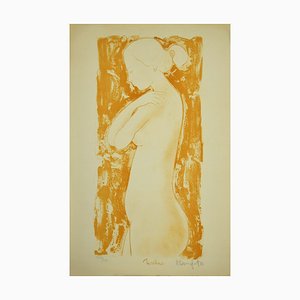 Alain Bonnefoit - Standing Nude - Original Lithograph - Late 20th Century