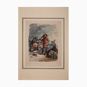 Desconocido - Garibaldi and the Garibaldini - Litografía original - Siglo XIX