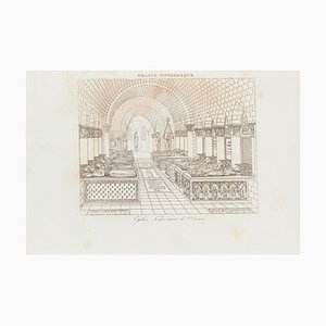 Desconocido - Entierro - Litografía original - Siglo XIX