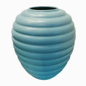 Blaue Vintage Vase von Saint Clément France