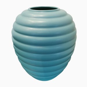 Vintage Blue Vase from Saint Clément France