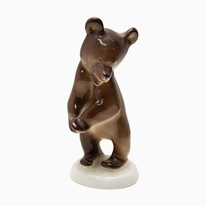 Escultura de un oso de cerámica de la Unión Soviética, años 70