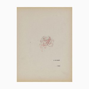 Serge Fontinsky - Sketch - Encre Originale - Mid-20th Century