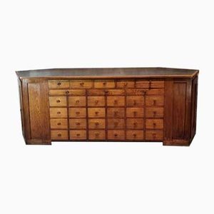 Antique Apothecary Counter Cabinet