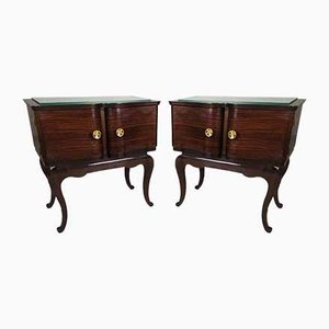 Chippendale Side Tables or Nightstands, 1940s, Set of 2