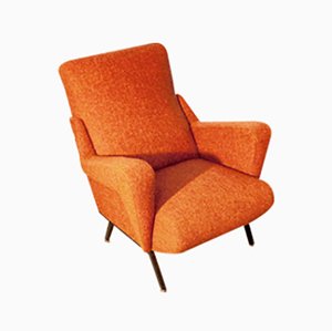 Fauteuil Vintage Orange, Italie, 1950s