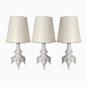 Porcelain Table Lamps by Daniela Weiß for Lindner, 1980s, Set of 3