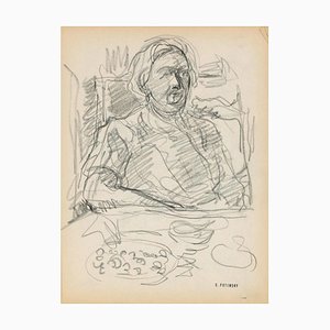 Serge Fontinsky, boceto, lápiz, mediados del siglo XX