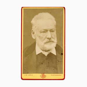 Unknown, Portrait of Victor Hugo, B/W Postcard, 1870s