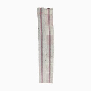 2x12 Türkischer Vintage Kilim Ouschak Handgewebter Flachgewebe Teppich aus Wolle