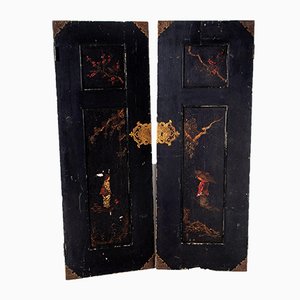 Old Hand Painted Chinese Doors, Set of 2