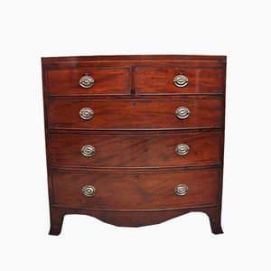 Mahogany Bowfront Chest of Drawers, Early 1800s