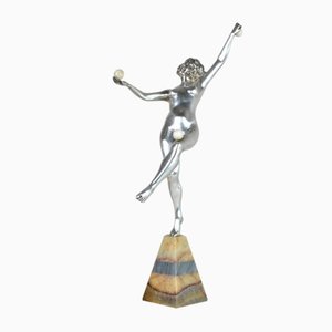 Danseuse en Bronze Argenté par A Gory