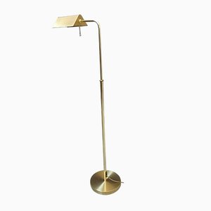 Brass Height-Adjustable Floor Lamp from Sölken Leuchten, 1970s