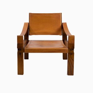 Model S10 X Leather Lounge Chair by Pierre Chapo for Chapo, 1970s