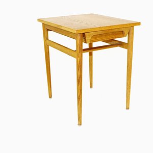 Swedish Oak Side Table or Nightstand, 1960s