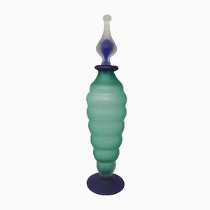 Green and Blue Flasche aus Murano Glas von Michielotto, 1970er